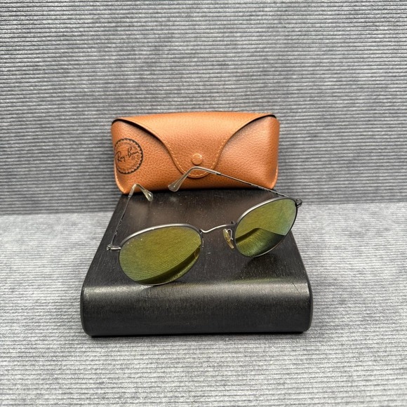 Ray-Ban RB 3447 029/93 Round Metal Sunglasses 50mm Matte Gunmetal Italy